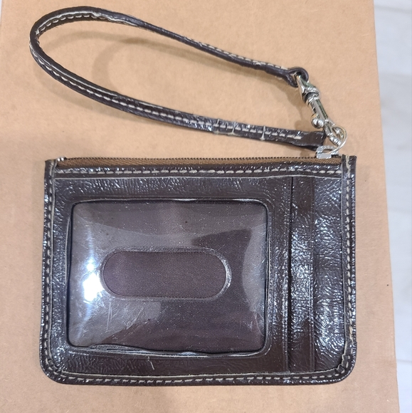 COACH Signature Keychain Pouch Change Purse Wallet Credit Card Wristlet - Picture 2 of 5